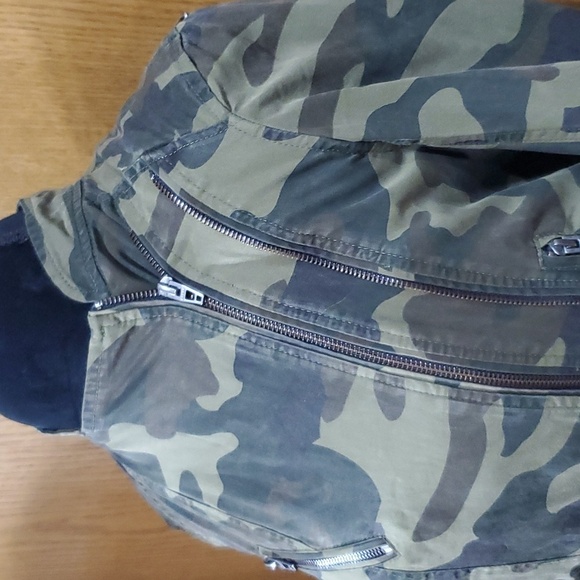 Blank NYC camouflage green moto jacket zip up lightweight - Picture 2 of 9